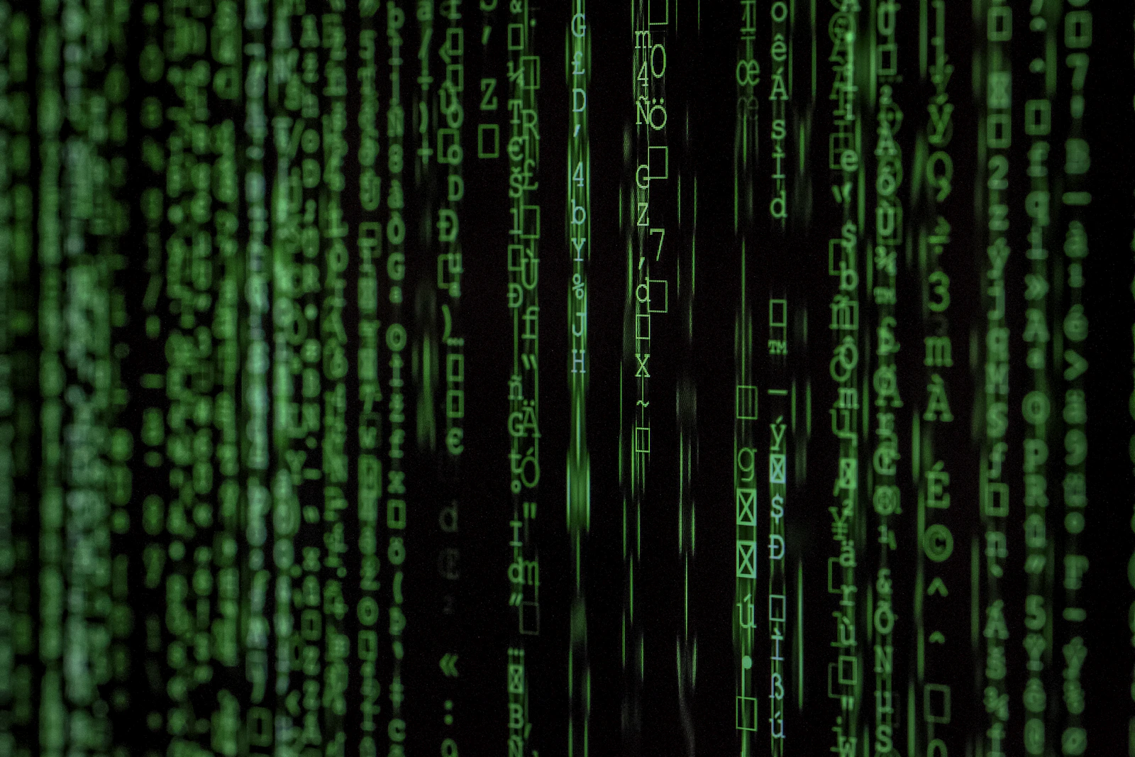 Fluxo de dados em tons de azul representando tráfego em rede